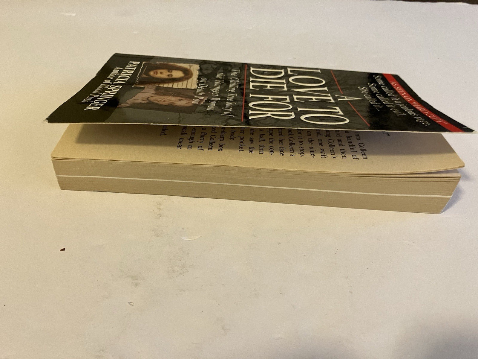 A LOVE TO DIE FOR PATRICIA SPRINGER PB 1ST PINNACLE TRUE CRIME WOMAN DEATH ROW