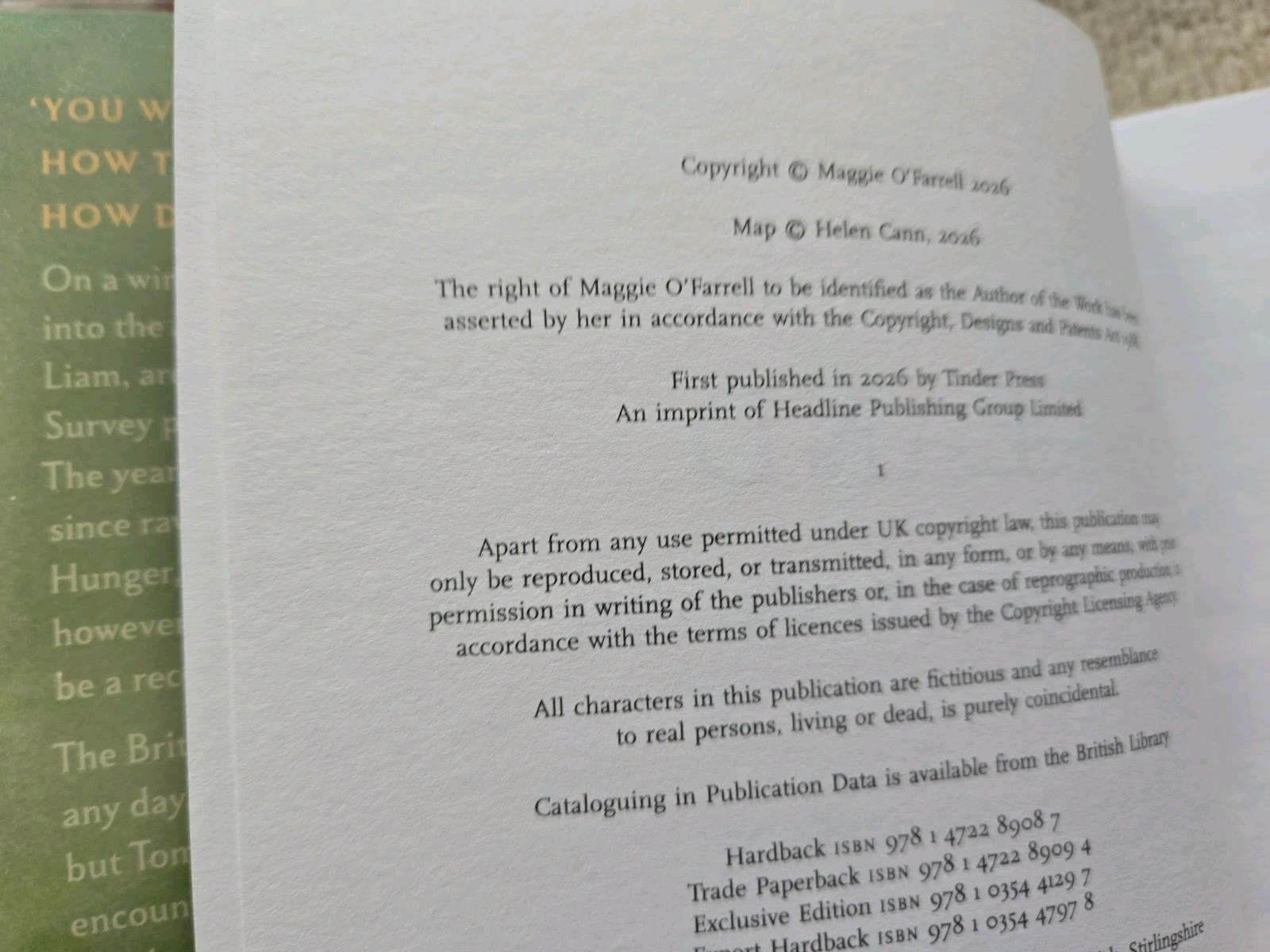 LAND With Author Letter By Maggie O’Farrell New 1st Ed Hardback Limited Edition