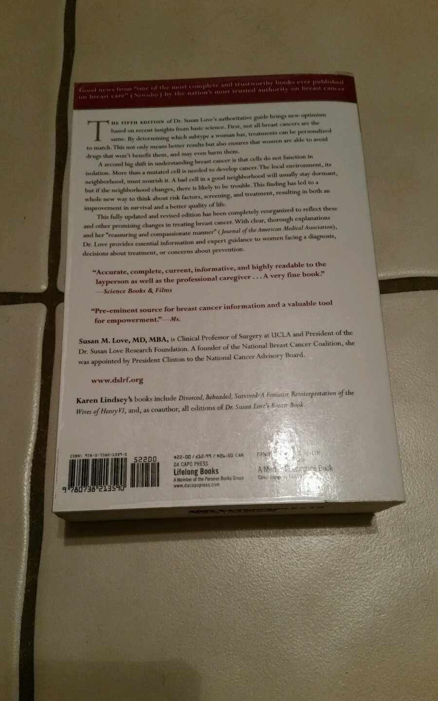 Dr. Susan Love’s Breast Book by Susan M. Love (2010, 736 pages, paperback book