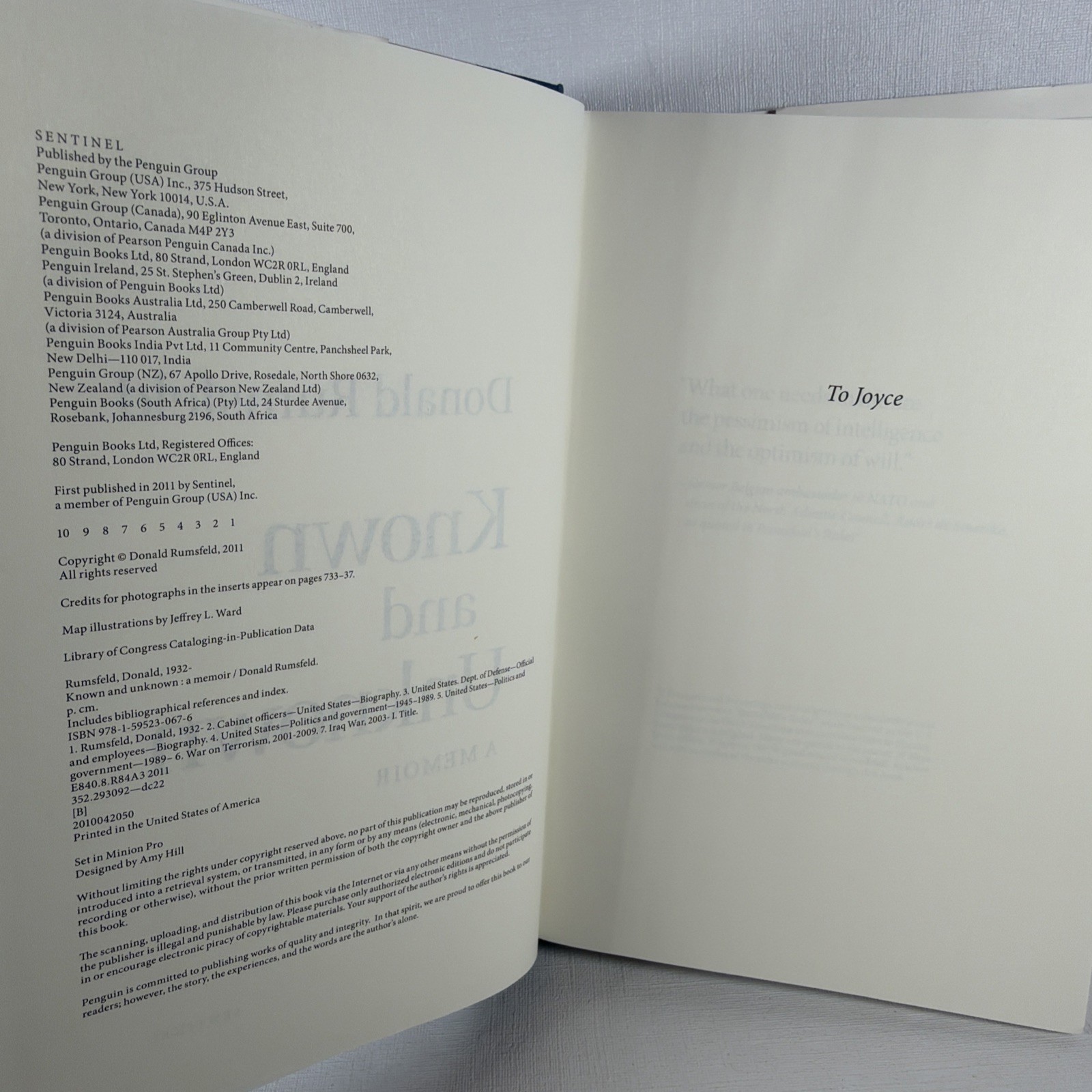 Donald Rumsfeld Memoir (1st Ed. & Print) Plus Rumsfeld’s Rules