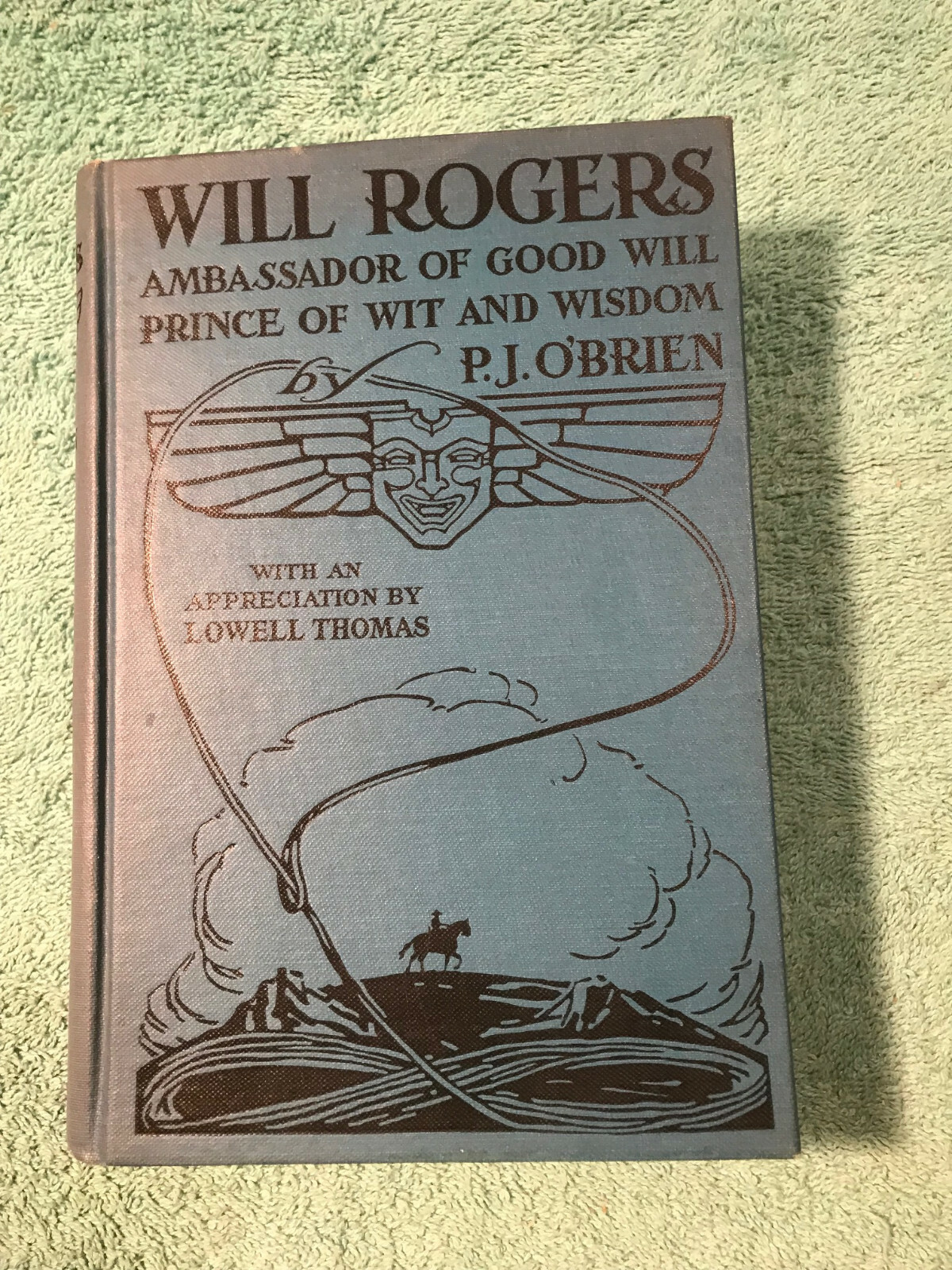 Vintage Book WILL ROGERS Hardcover 288 Pages by P.J. O’BRIEN 1935 Illustrated