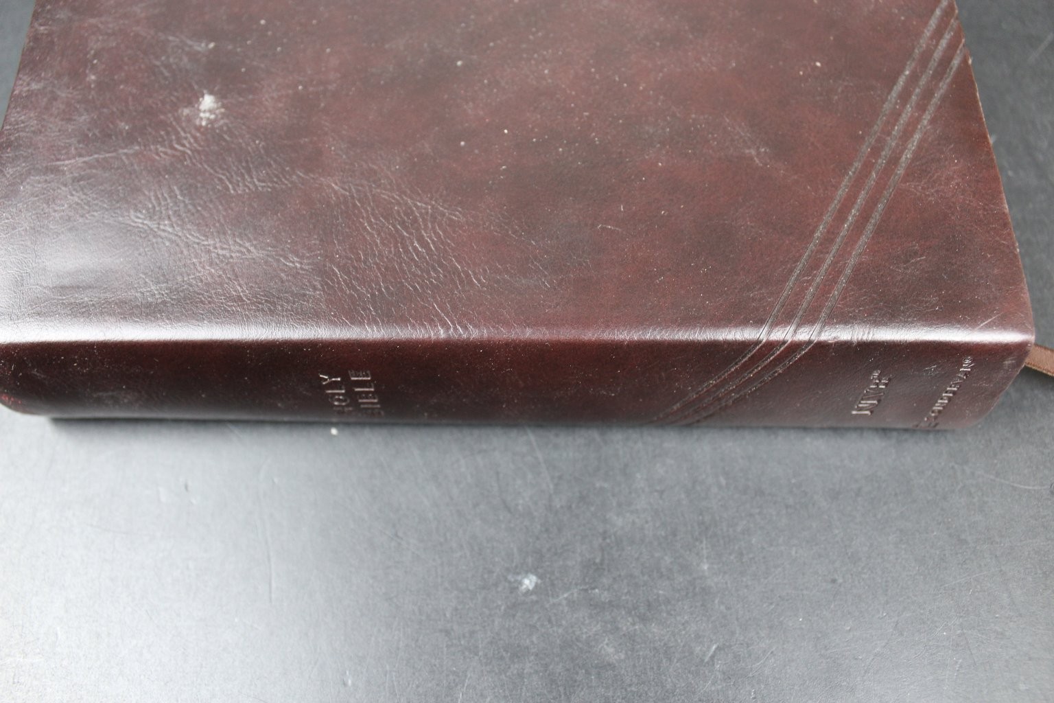 Holy Bible NIV Giant Print Thumb Index Brown Faux Leather Zondervan