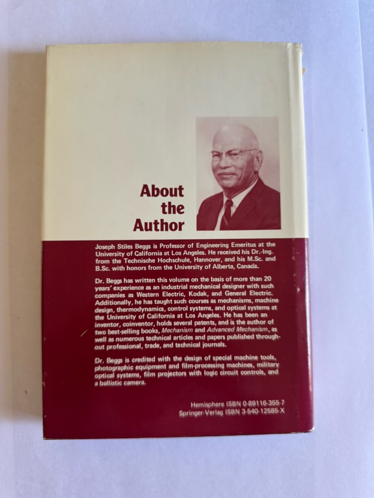 Kinematics by Joseph Stiles Beggs, 1983, Hardcover, Dust Jacket, Ex Library
