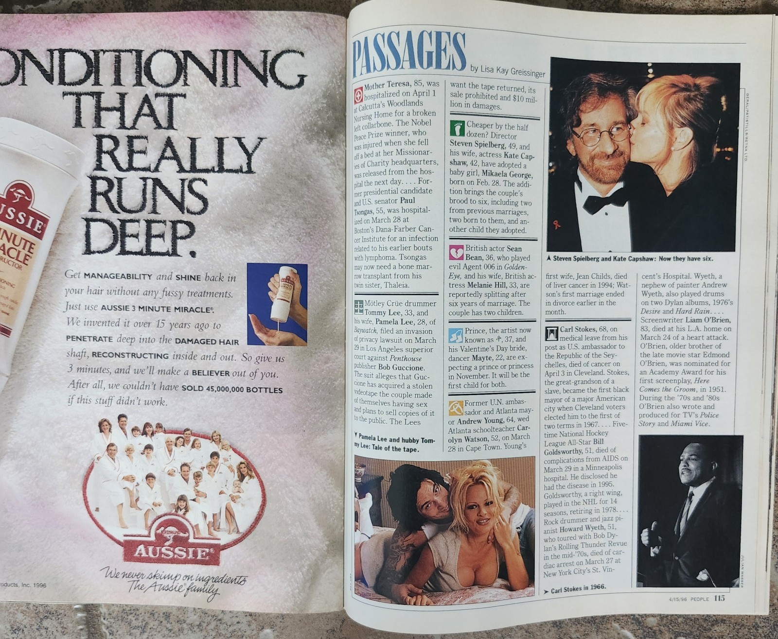 People Magazine April 15 1996 Christopher Reeve Unabomber Ted Kaczynski Paquin