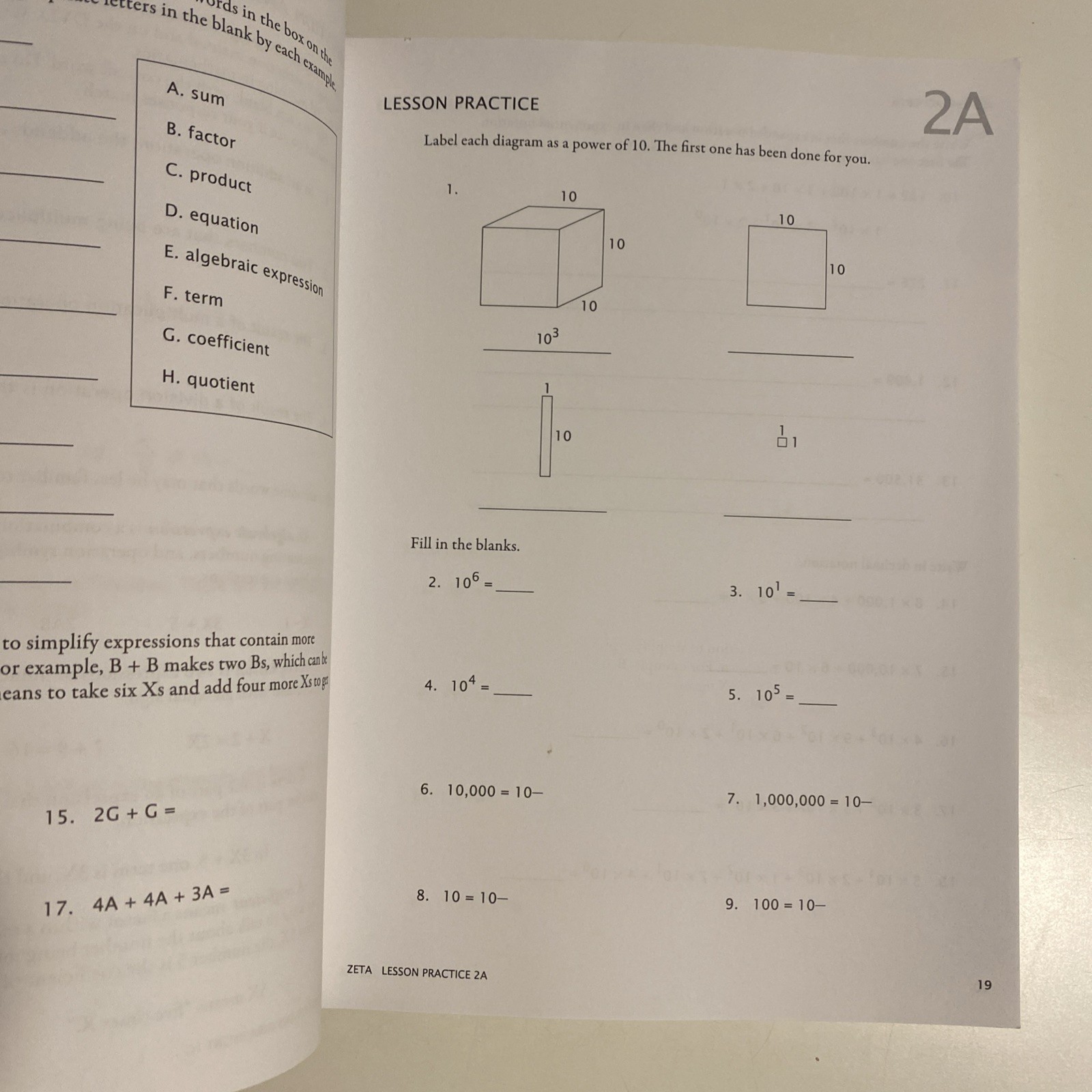 Math-U-See Zeta Decimals and Percents-Tests and Student Workbook