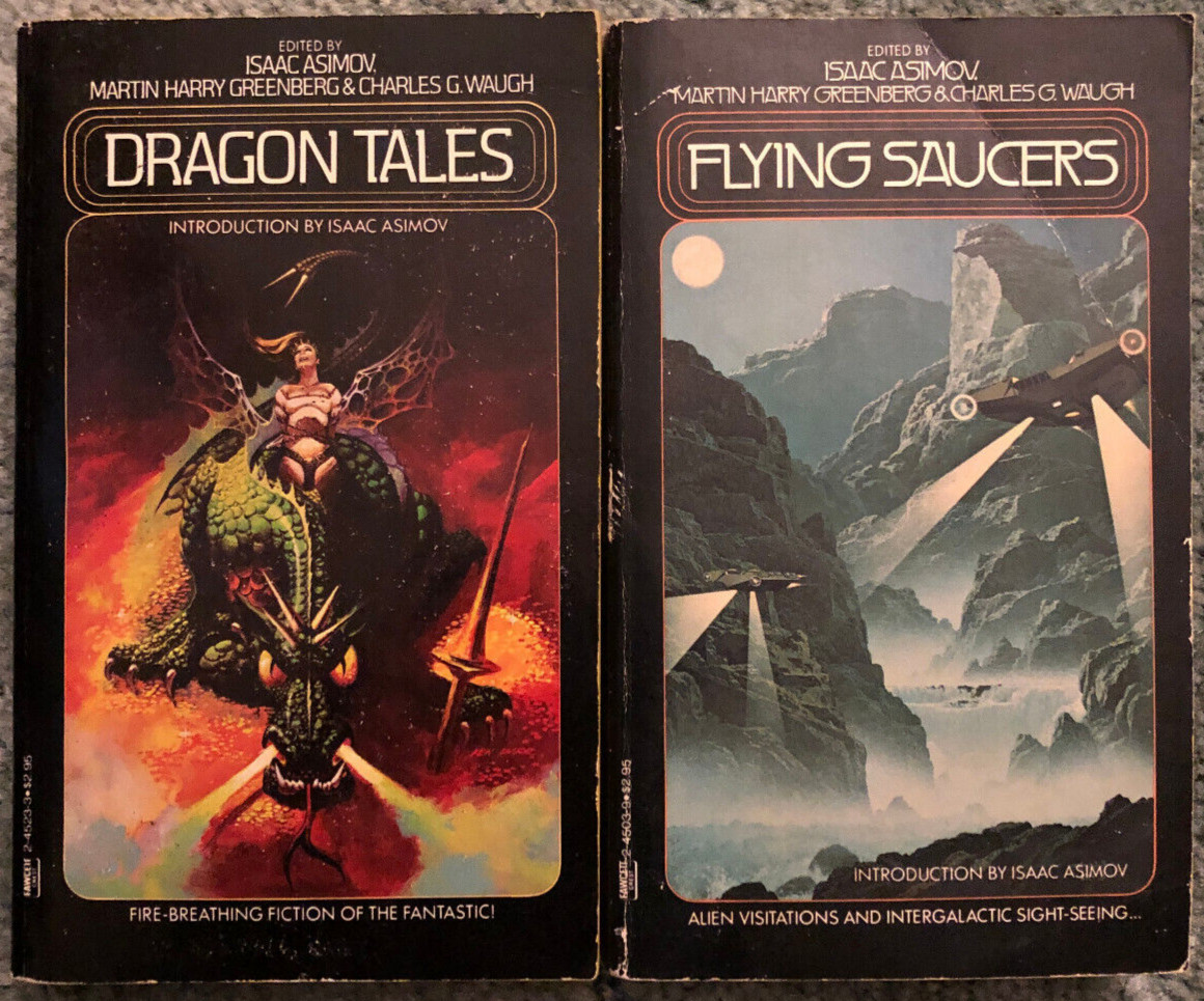Dragon Tales & Flying Saucers, Isaac Asimov editor, paperbacks
