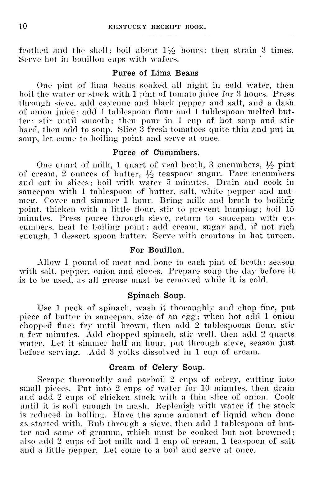 1903 Kentucky Receipt Cook Book 364 Pages