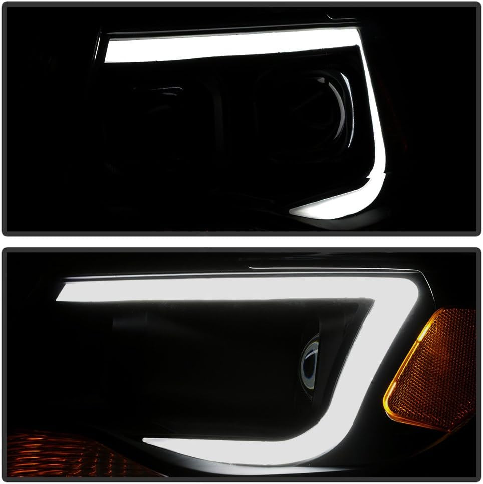 – for 2015-2022 Chevy Colorado Black Housing Smoked Lens LED Tube Dual Projector