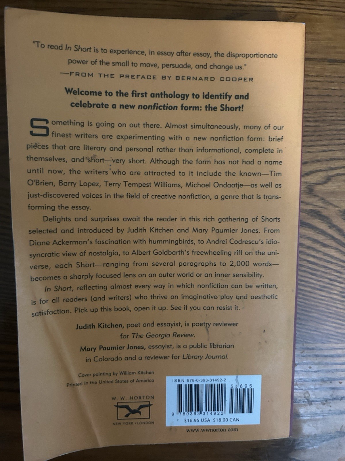 #676 In Short A Collection of Brief Creative Nonfiction by Kitchen & Jones