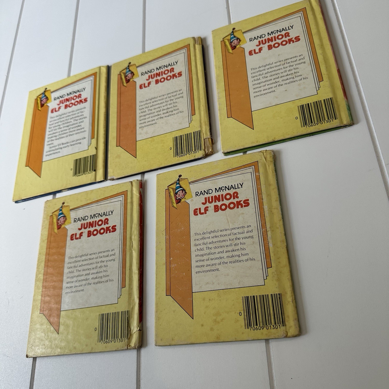 Lot of 5 Vintage Rand McNally Junior Elf Books For children