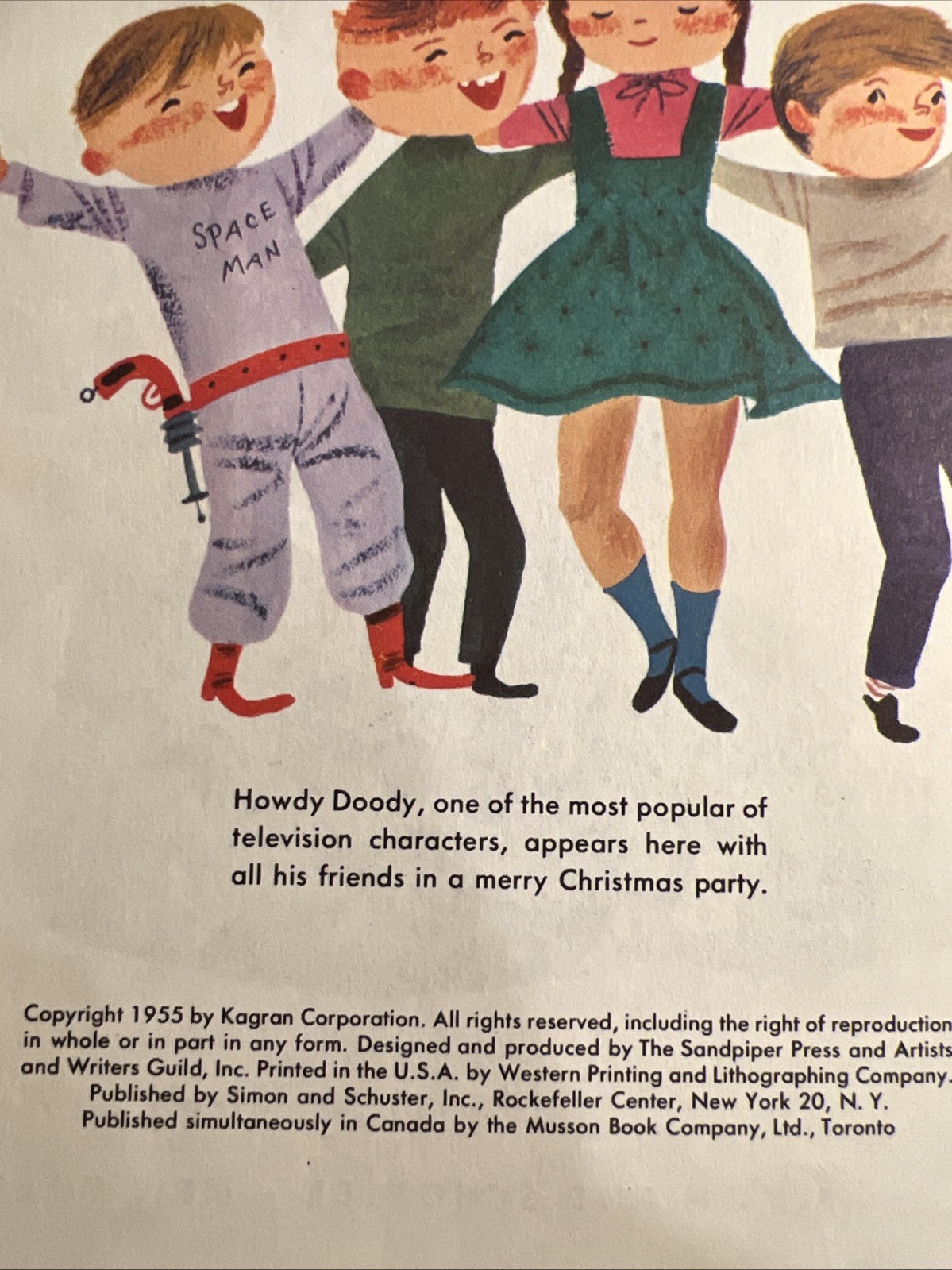 Vintage A Little Golden Book Howdy Doody And Santa Claus .25 237 1955 #3901
