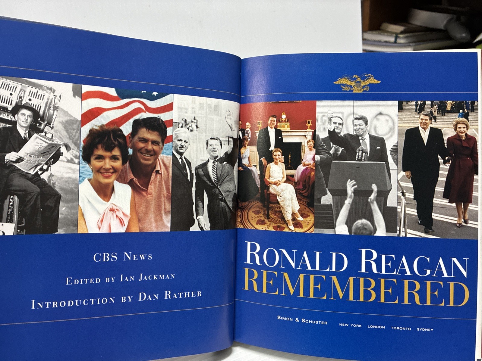 Ronald Reagan Remembered w/DVD CBS News Introduction Dan Rather 2004 HC/DJ