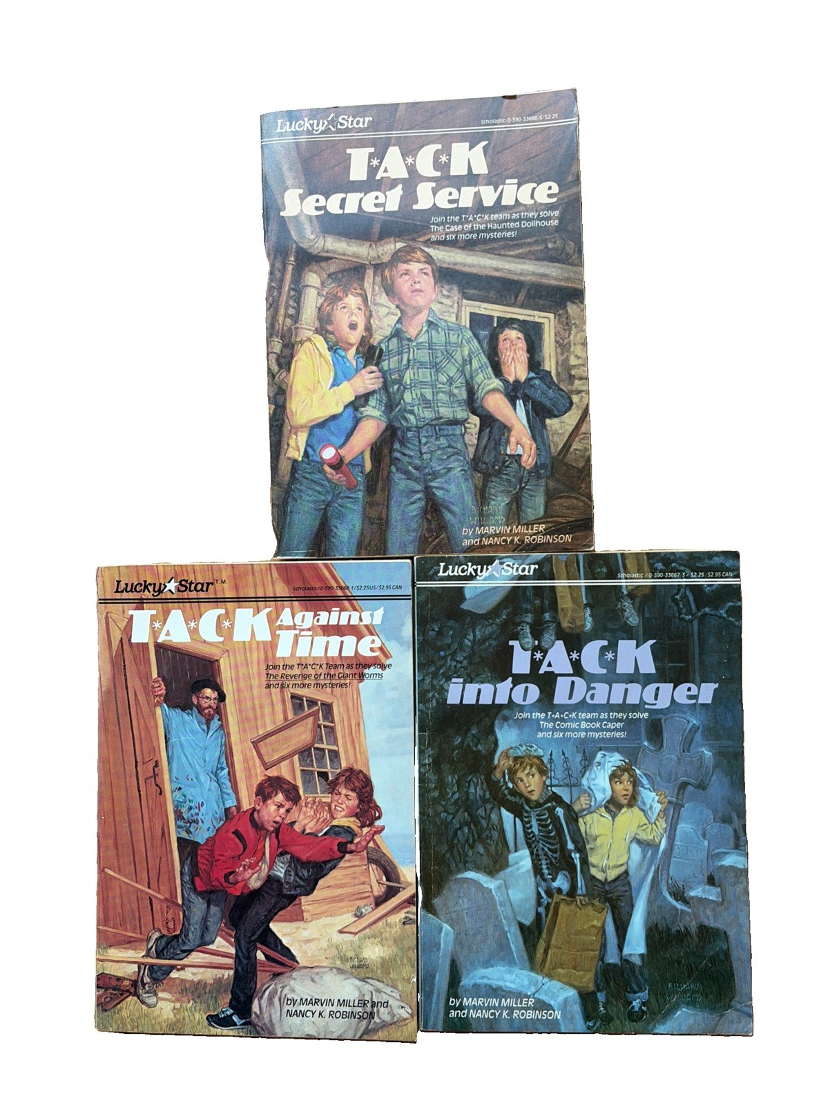 Set 3 T*A*C*K Team Cases Books Marvin Miller Nancy K. Robinson 1980s Scholastic