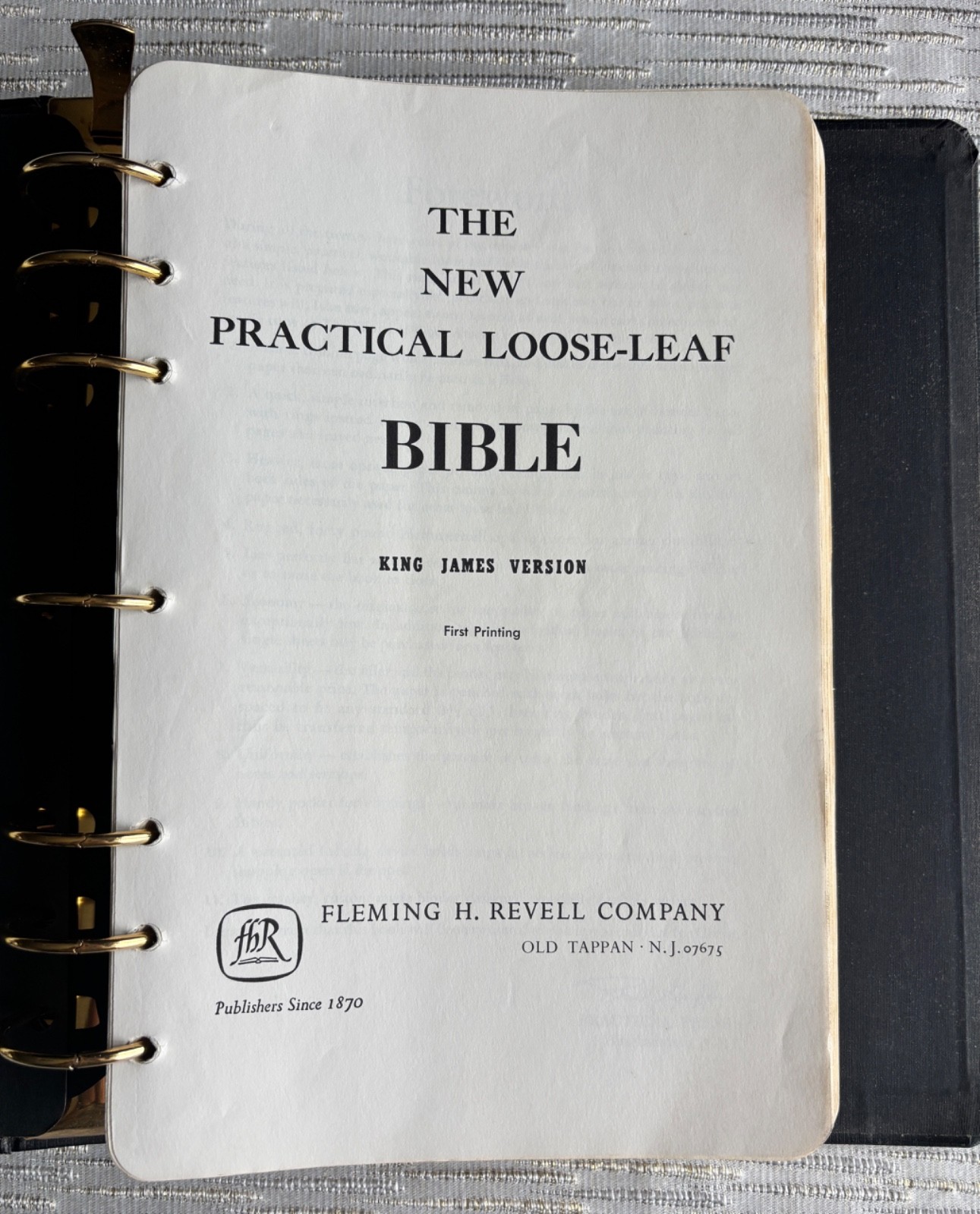 ✝️ The Practical Loose-Leaf KJV Holy Bible, 1st Printing Fleming Revell