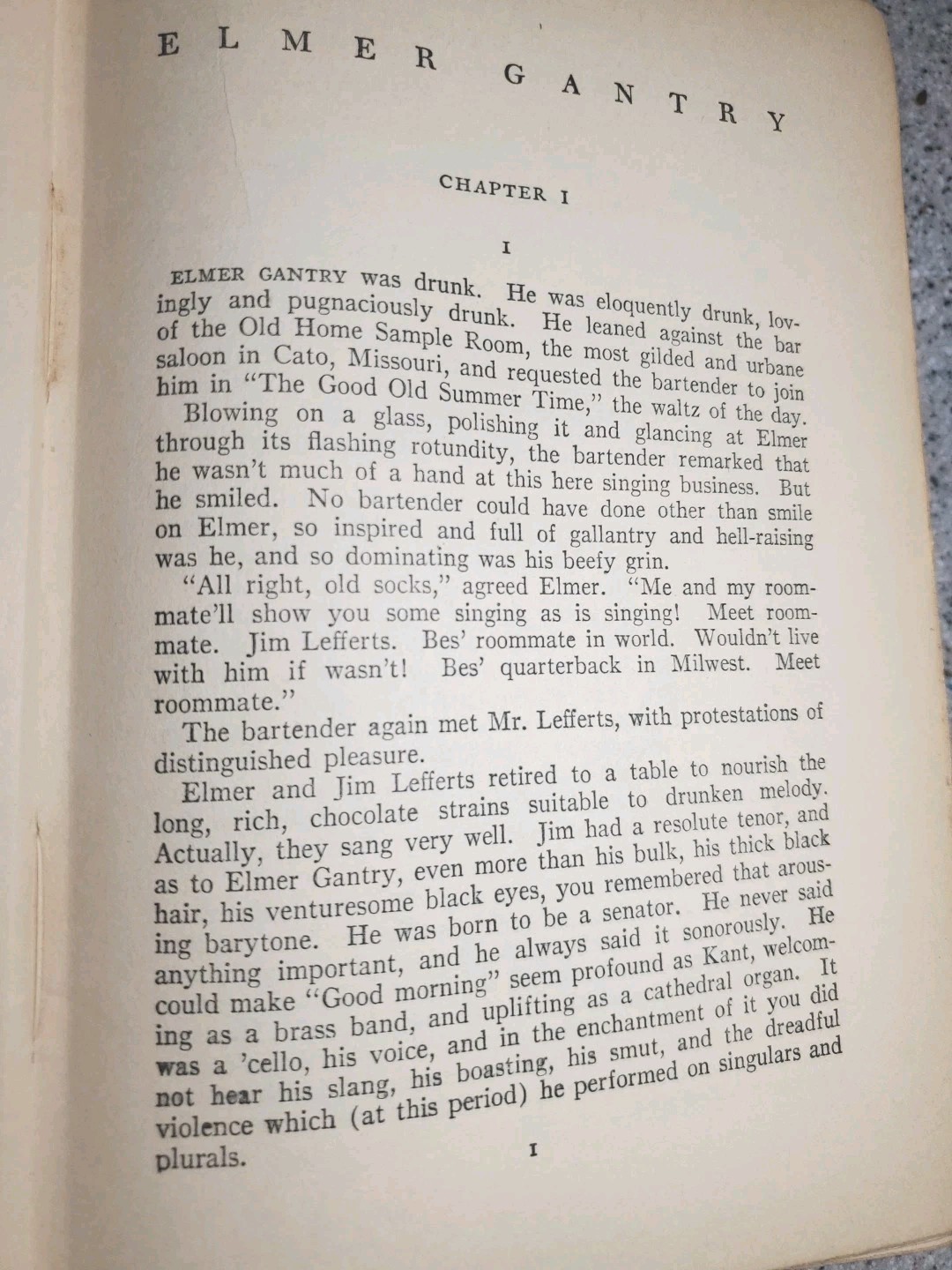 1st Edition Sinclair Lewis 1920s Elmer Gantry 5th Printing 1927