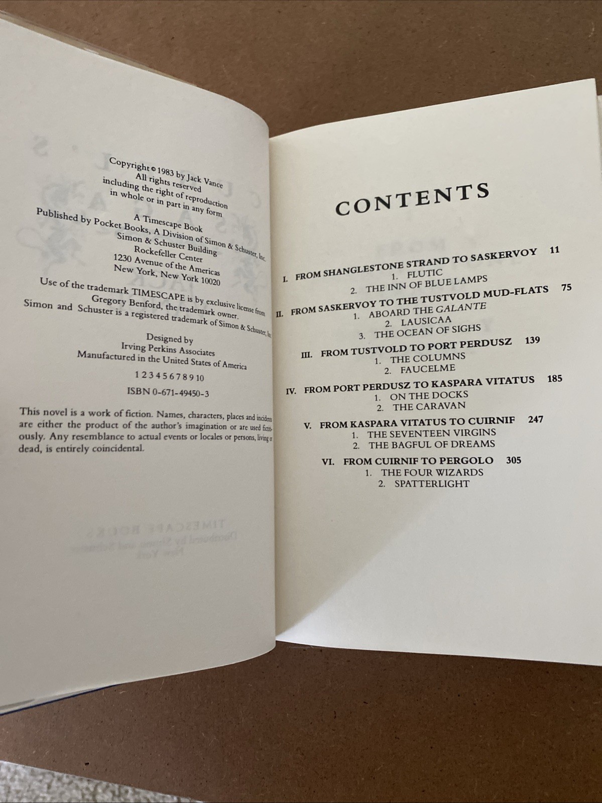 Cugel’s Saga by Jack Vance – Timescape hardcover first printing, 1983