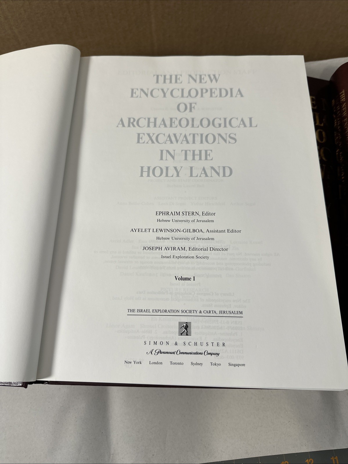 New Encyclopedia Archaeological Excavations Holy Land 5 Volume Set 1993 Books