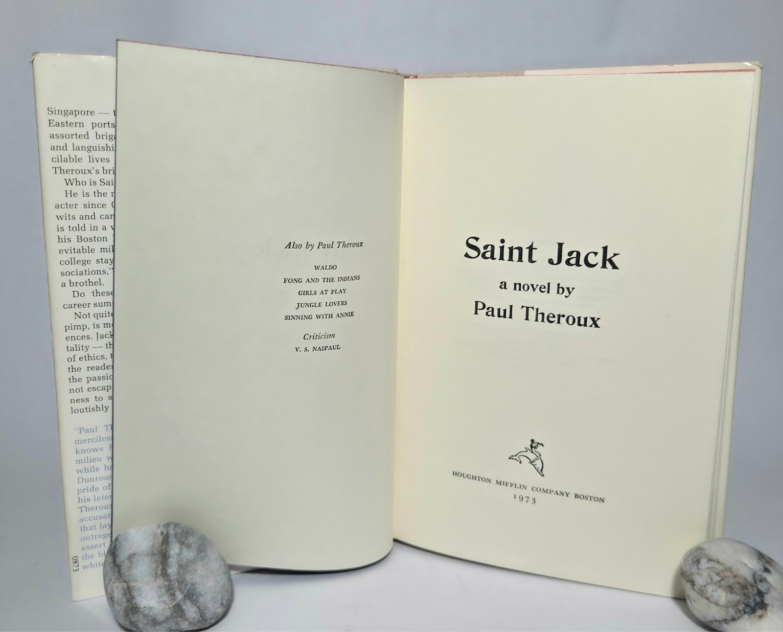 Saint Jack Paul Theroux 1973 First Edition First Printing HC $5.95 DJ