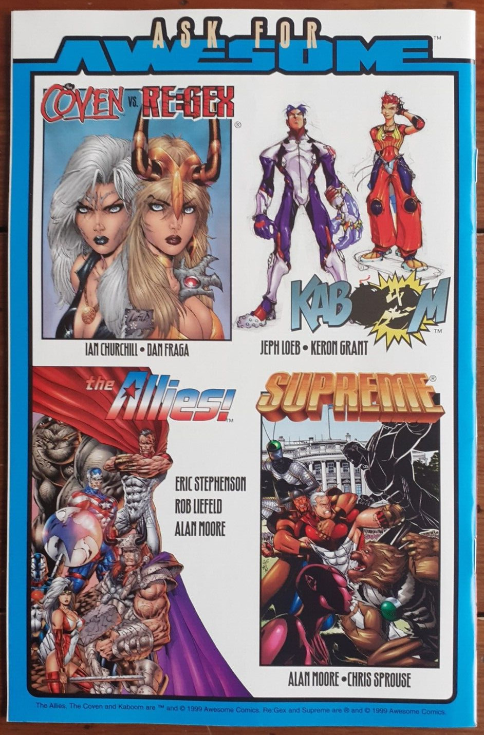 SUPREME THE RETURN #2, ALAN MOORE & JIM STARLIN, AWESOME COMICS, JUNE 1991, VF