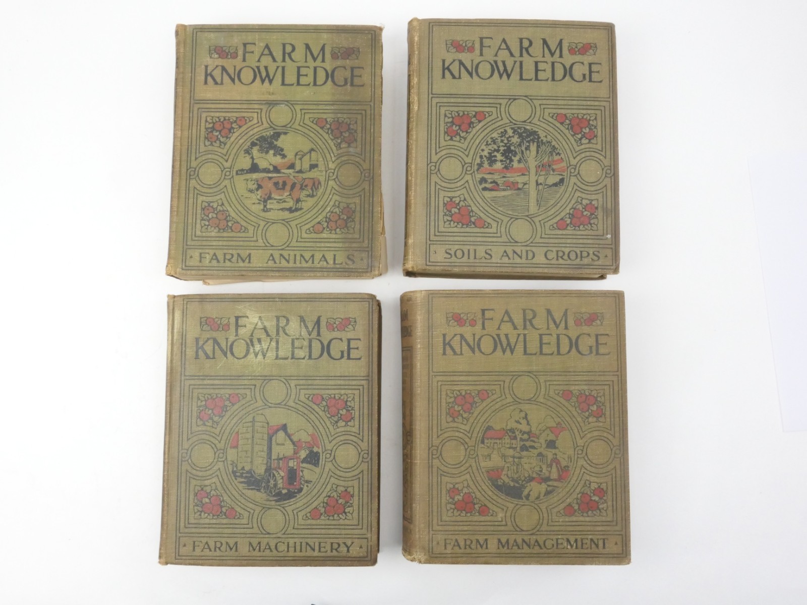 1919 Farm Knowledge 4-Vol Set E.L.D. Seymour Sears Roebuck Agriculture Vintage