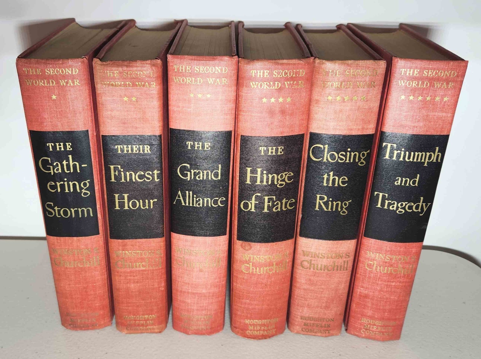 Winston Churchill, The Second World War – Complete 6 Vol Set HC Houghton Mifflin