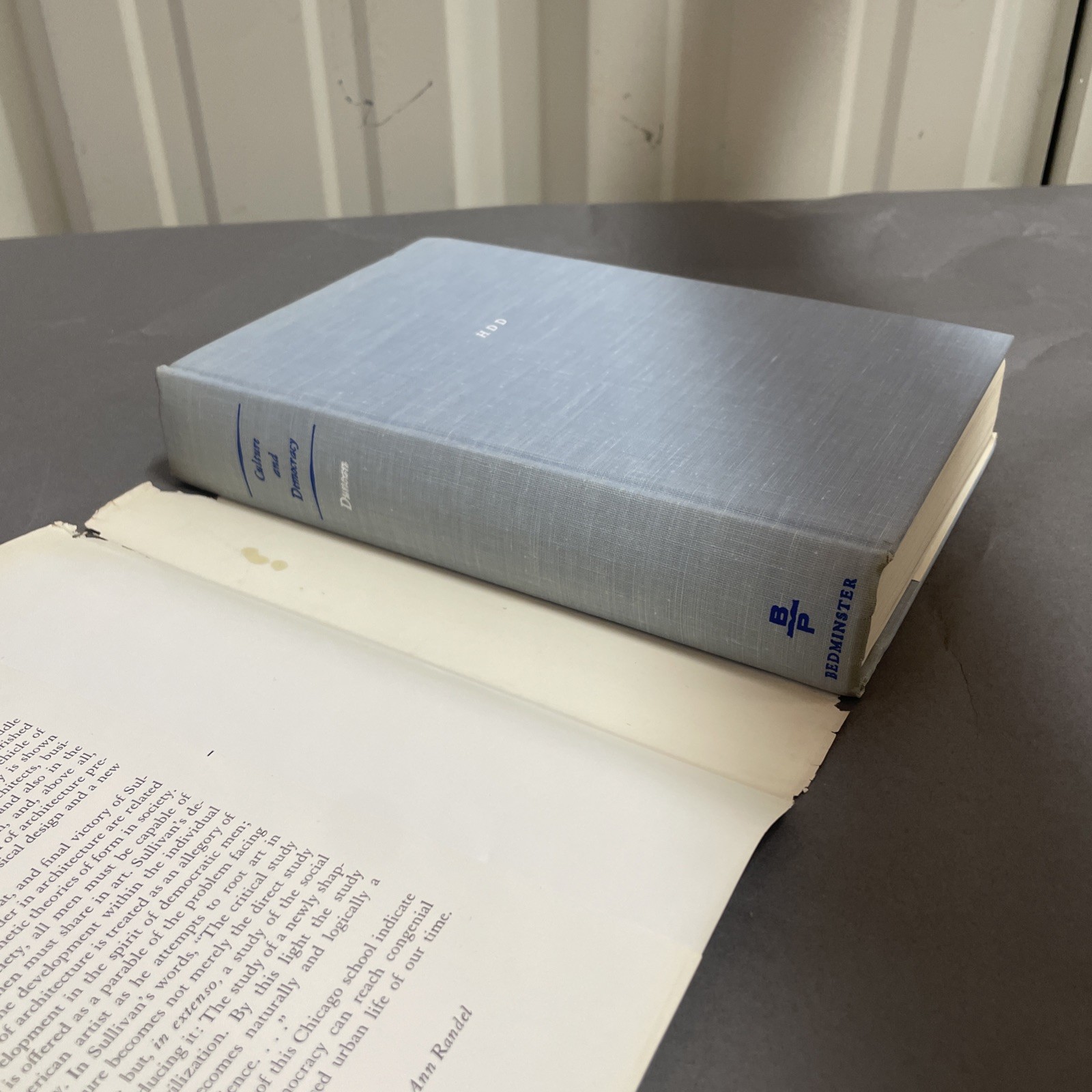 CULTURE & DEMOCRACY Louis SULLIVAN Architecture Philosophy CHICAGO SCHOOL HC 1st