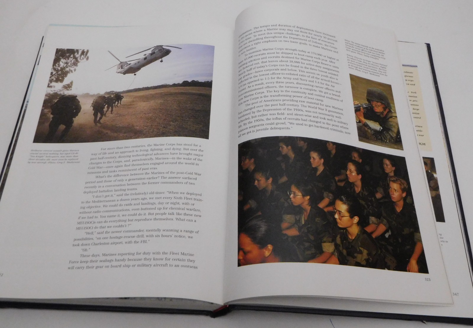 The Marines Hardcover Coffee Table Book USMC History 359 Pages Oversized