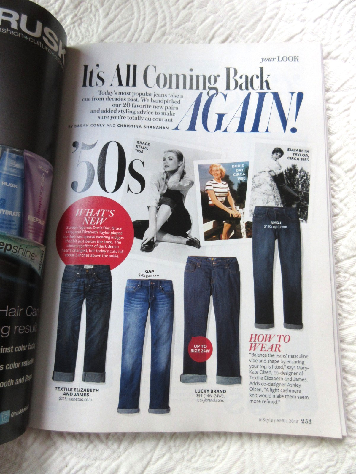 IN STYLE APRIL 2013 ZOOEY DESCHANEL 440 PAGES COLOR ISSUE FROM NEW TO IT GIRL