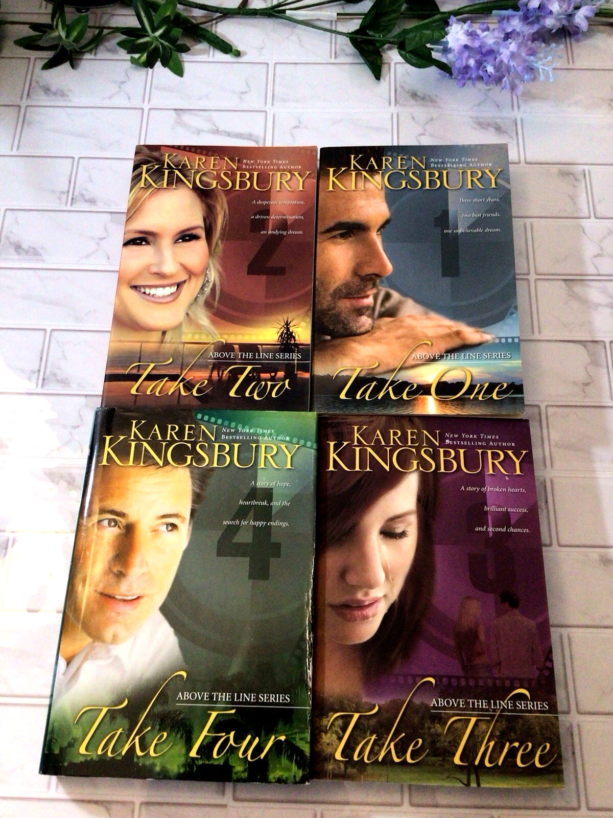 Karen Kingsbury Mixed Book Lot Christian Fiction Above the Line (8 PB 1 HC/DC)