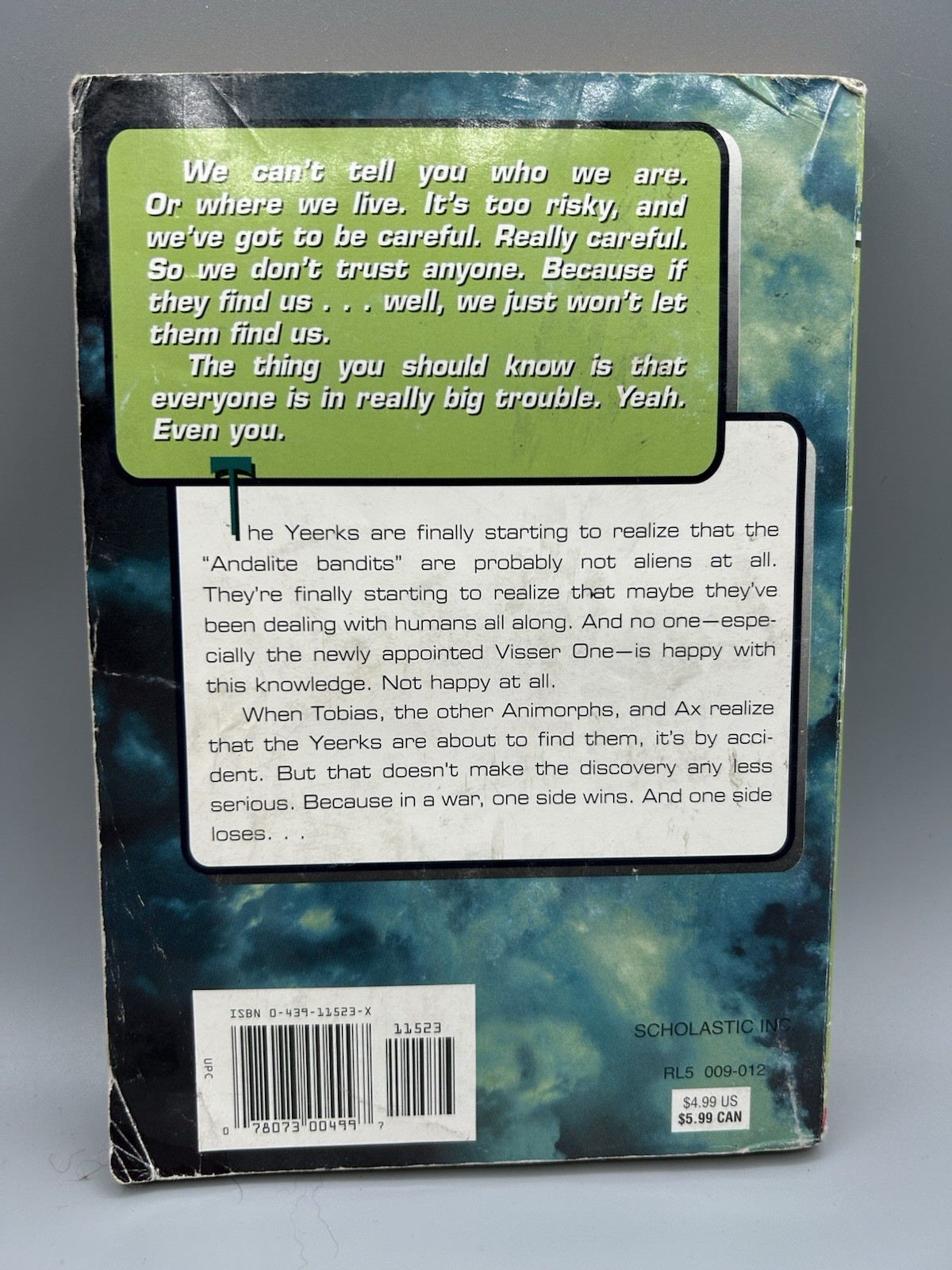 Animorphs Diversion #49 by K. A. Applegate (2001, Trade Paperback) 1st Print Ed