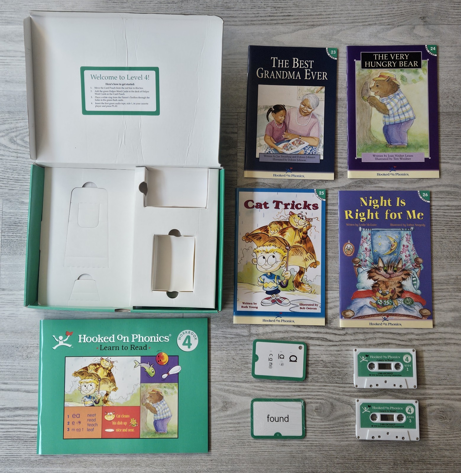 Hooked on Phonics Learn To Read Books Set Levels 1 – 5 Parent Kit Homeschool
