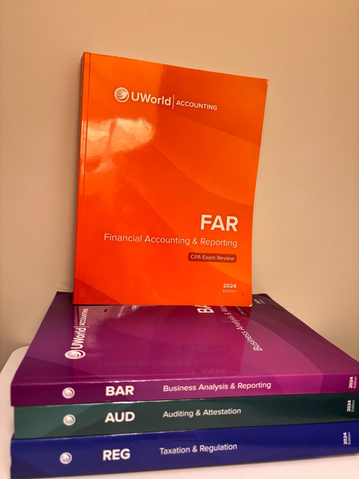 Uworld CPA Prep Textbooks set of 4 FAR/BAR/AUD/REG