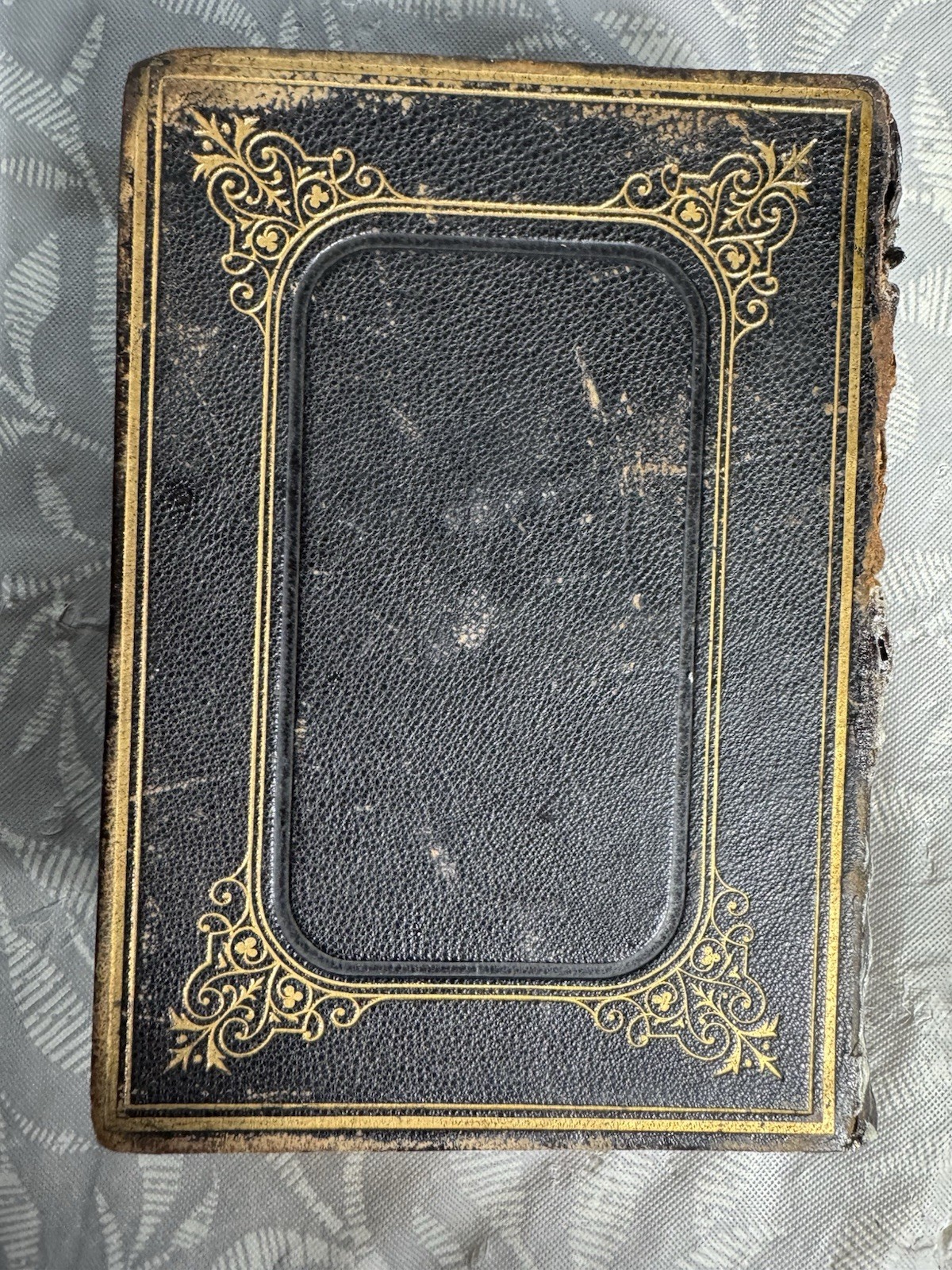 Antique Holy Bible 1868 American Bible Society Pocket Size Leather Guilt Edges