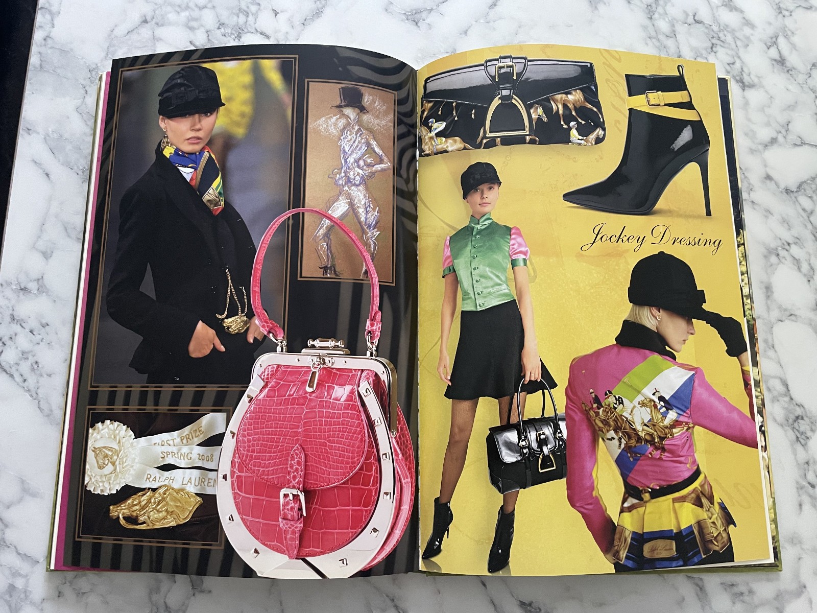 HUGE RARE 1st ED RALPH LAUREN 40TH ANNIV 88 PAGES FASHION DESIGN HARDCOVER BOOK