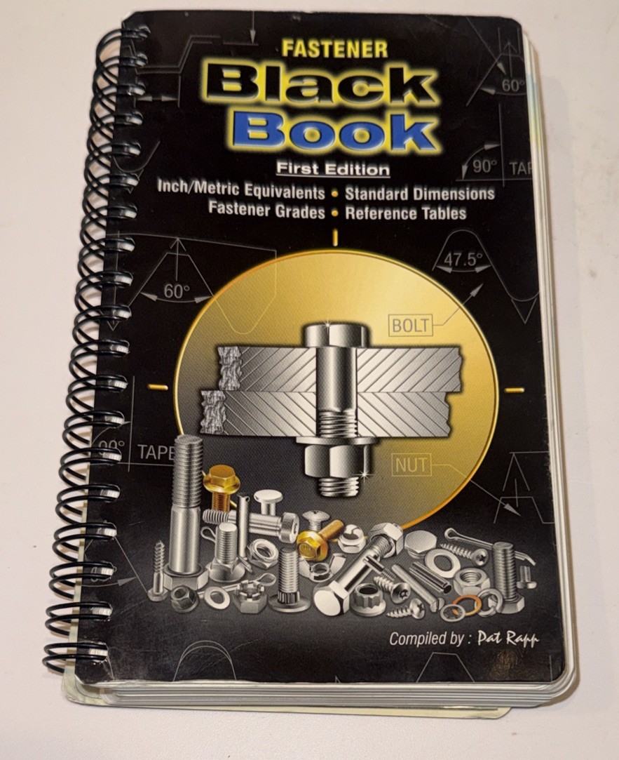 BLACK BOOK Fastener Book with Free Gage NOS First Edition Pat Rapp