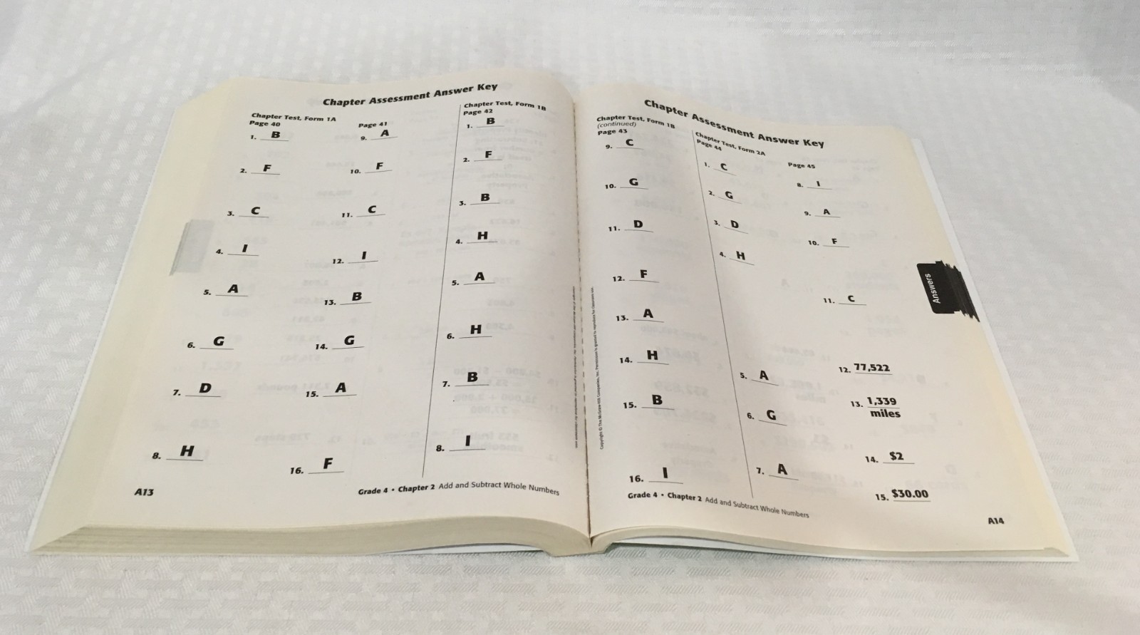 MCGRAW HILL / MY MATH / ASSESSMENT MASTERS / GRADE 4 / TEACHER RESOURCE