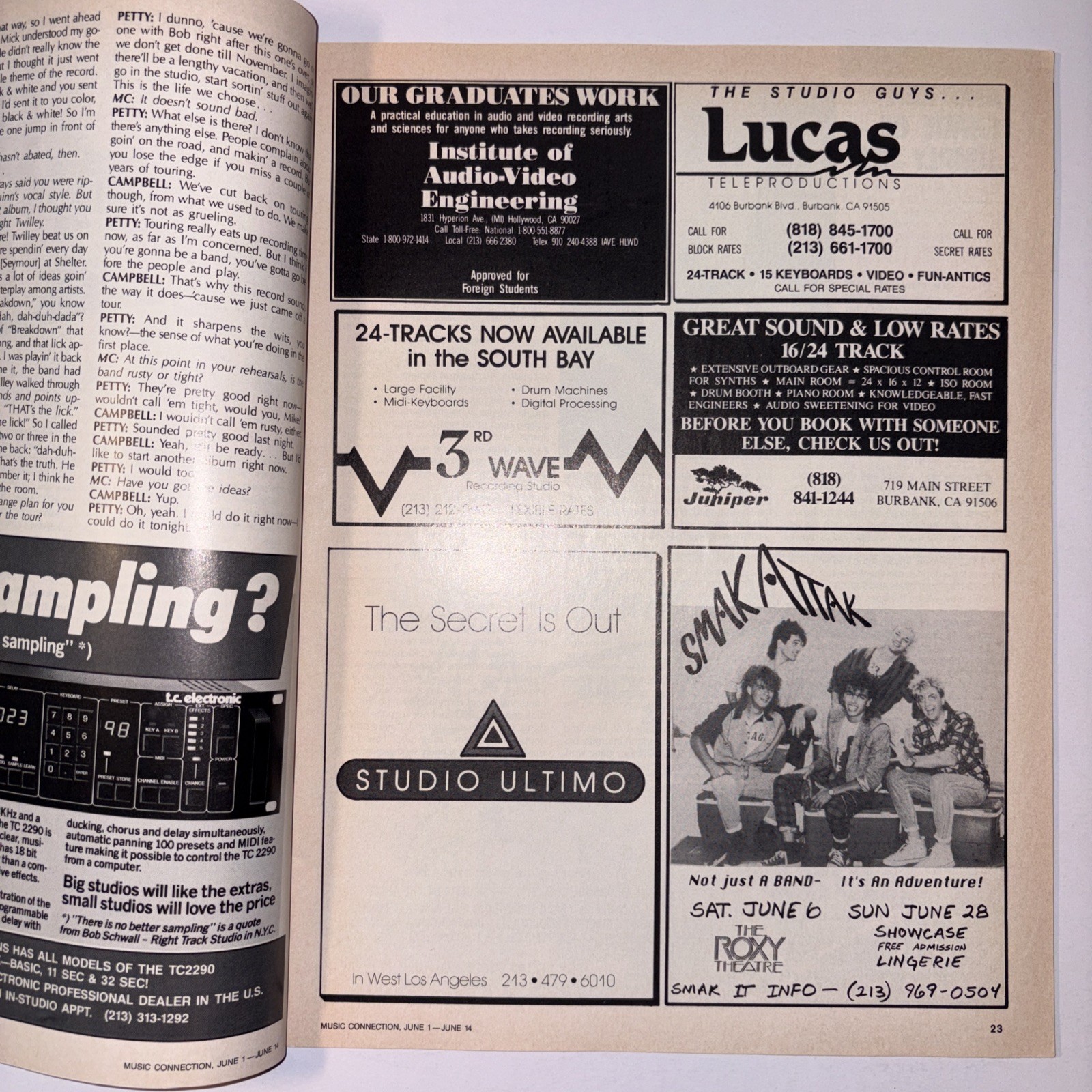 Music Connection Magazine Special Issue 1987 Tom Petty & Mike Campbell