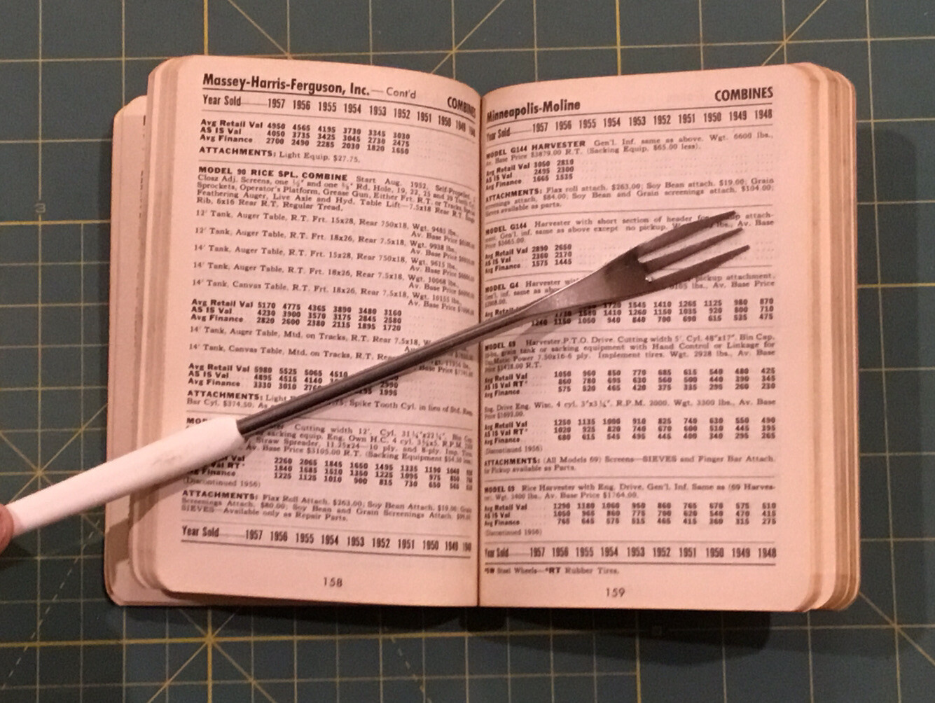 1958 NATIONAL FARM EQUIPMENT and IMPLEMENT BLUE BOOK, 382 Pages, INFORMATIVE!