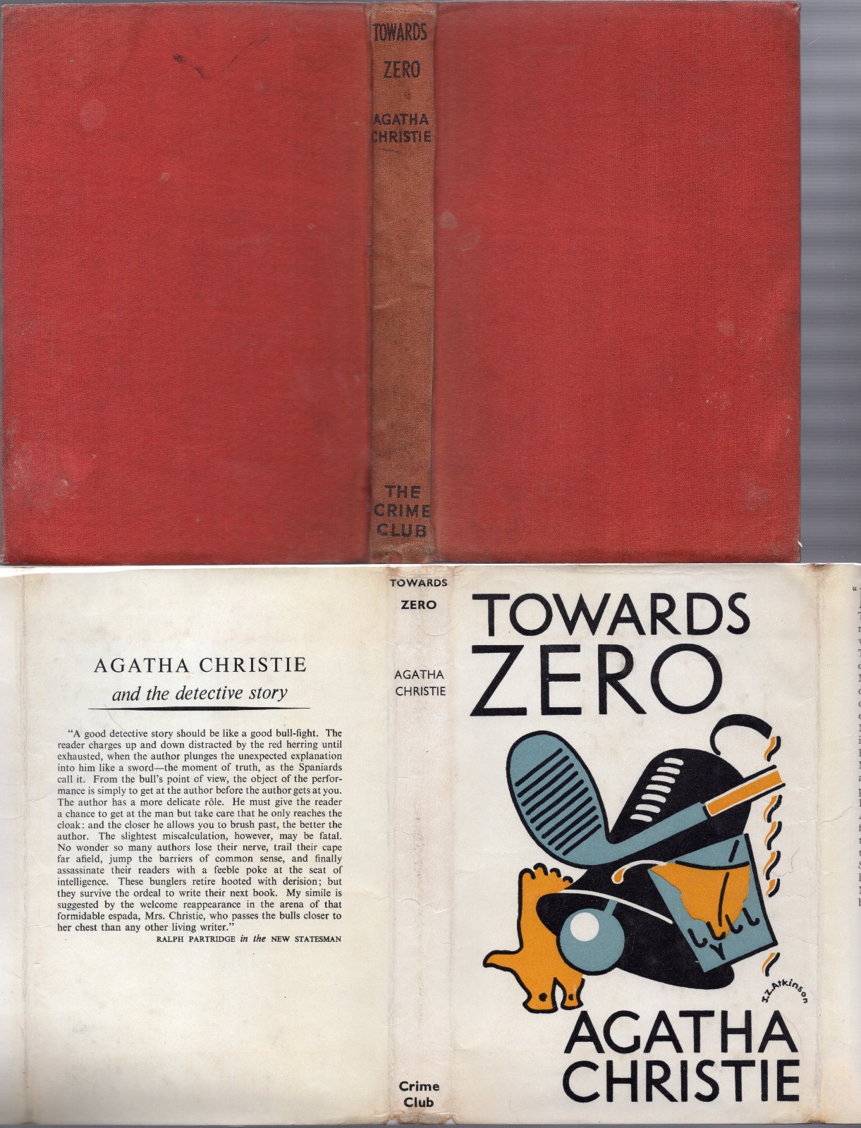 AGATHA CHRISTIE – TOWARDS ZERO – RARE UK 1ST 1944 w/DJ