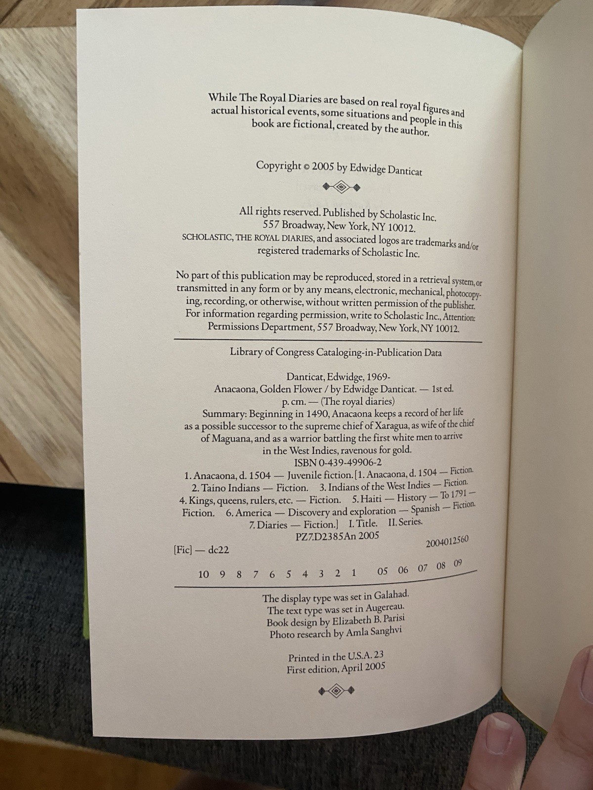 Anacaona: Golden Flower, Haiti, 1490 By Edwin Danticat First Edition 2005