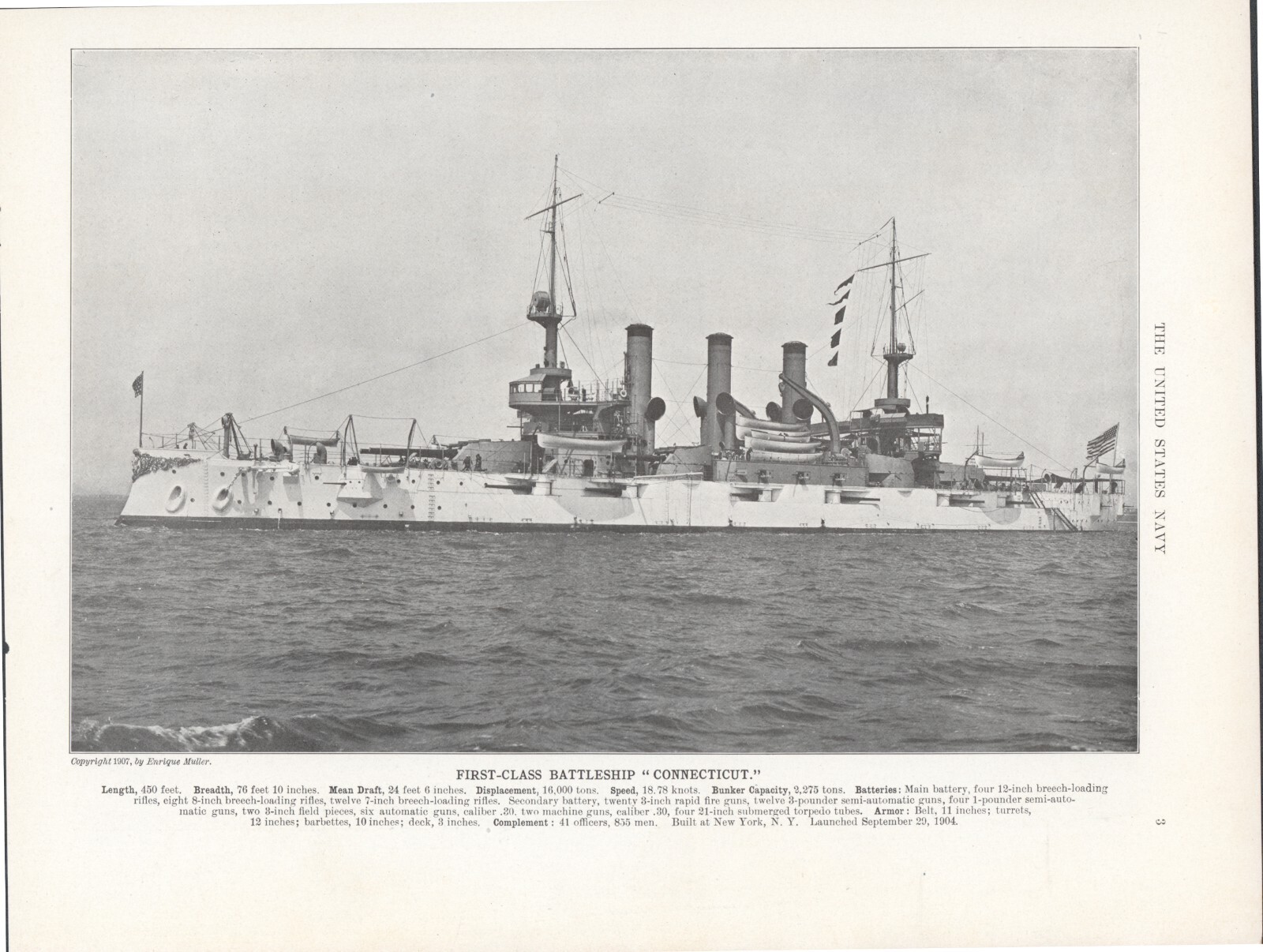 1908 Article * United States Navy * 32 Pages of Photos of Naval Ships