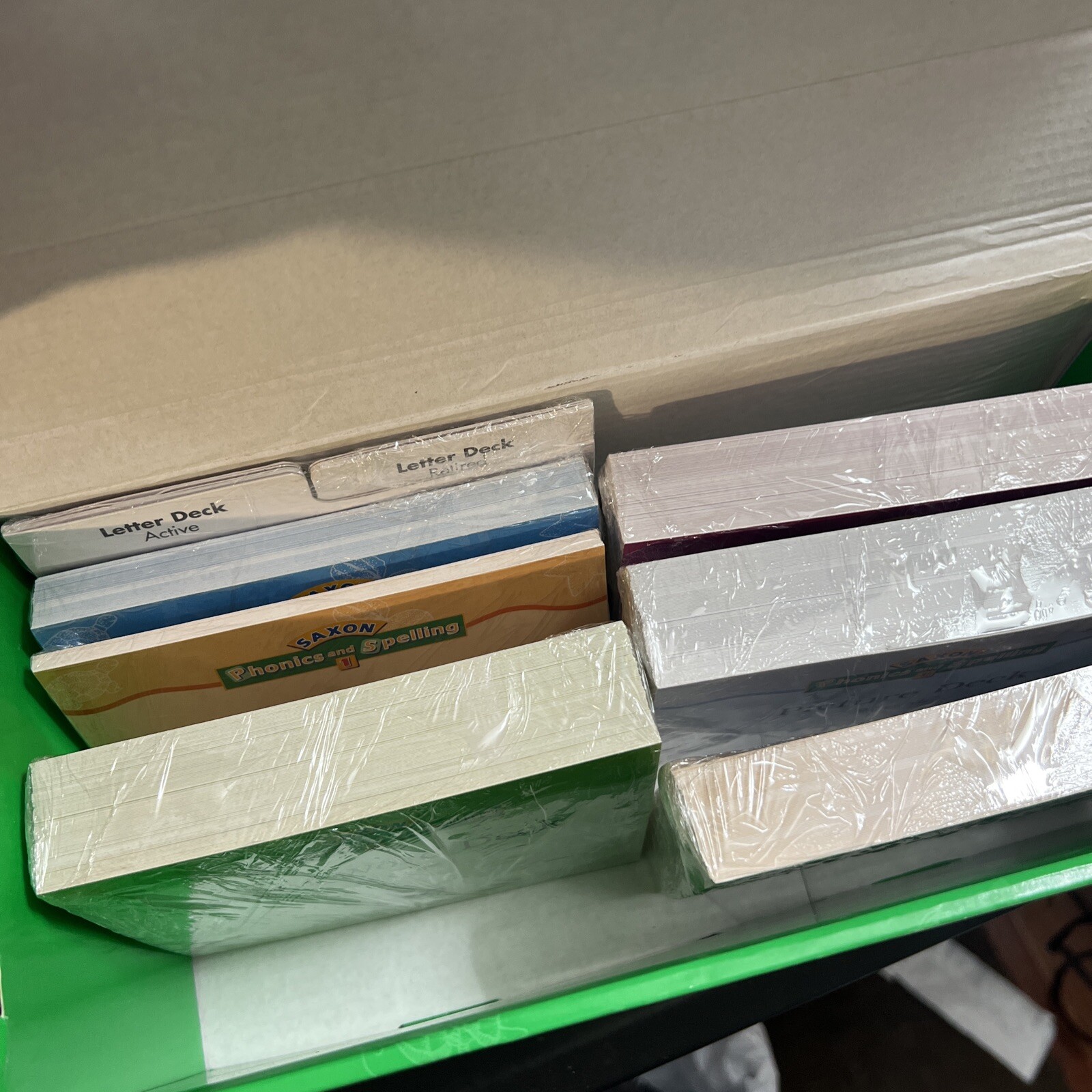 Saxon phonics and spelling REVIEW DECKS GRADE 1, w/classroom box (2003)