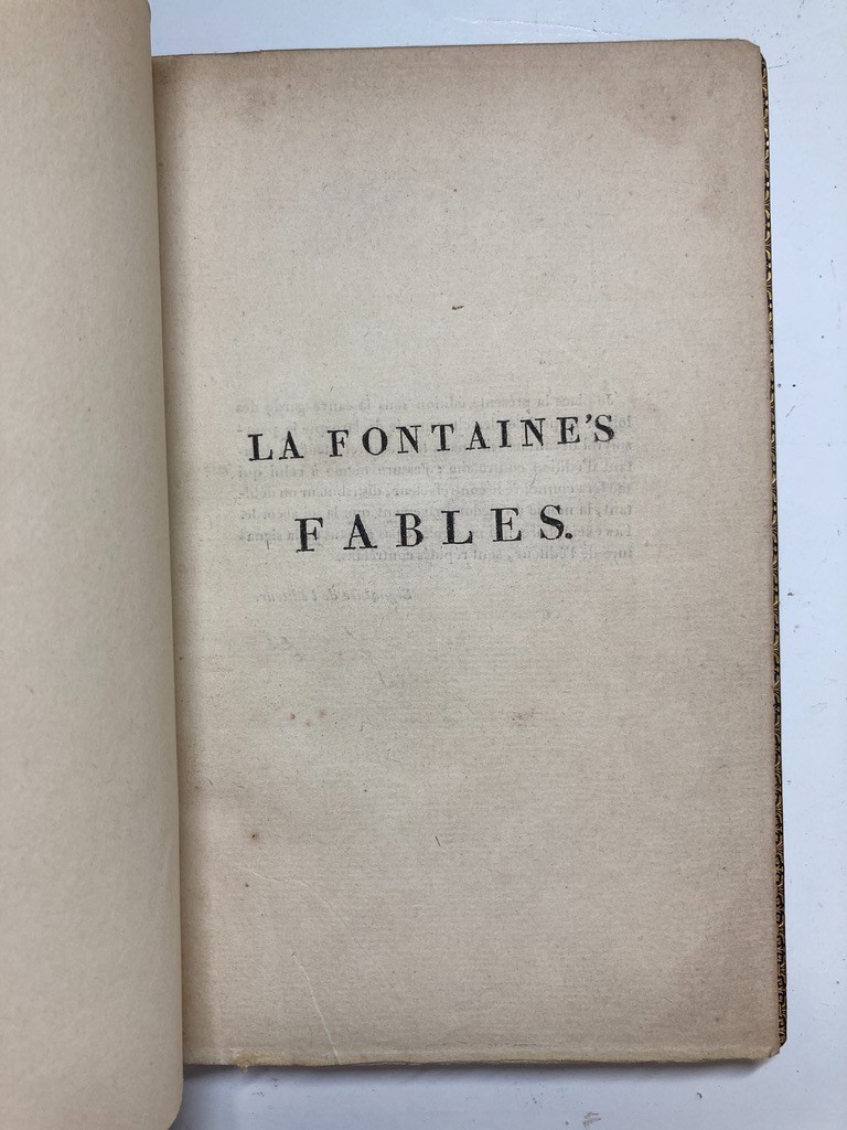 1806 La Fontaine Fables 4 Vols Taffin Signed Fine Morocco Leather Plates Uncut