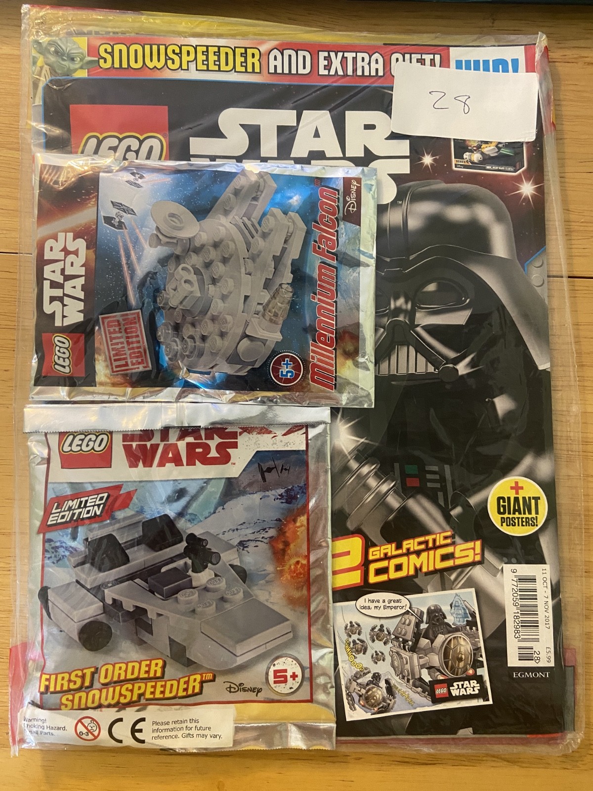 Lego Issue #28 Star Wars Magazine: First Order Snowspeeder + Millennium Falcon E