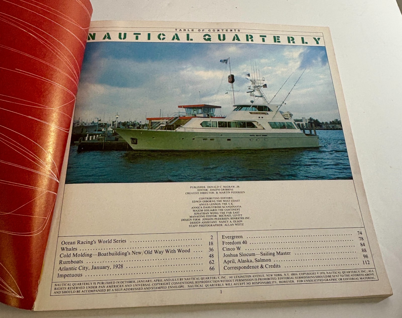 Nautical Quarterly No.3 Vintage Sailing Maritime Magazine w/Original Slipcase VG