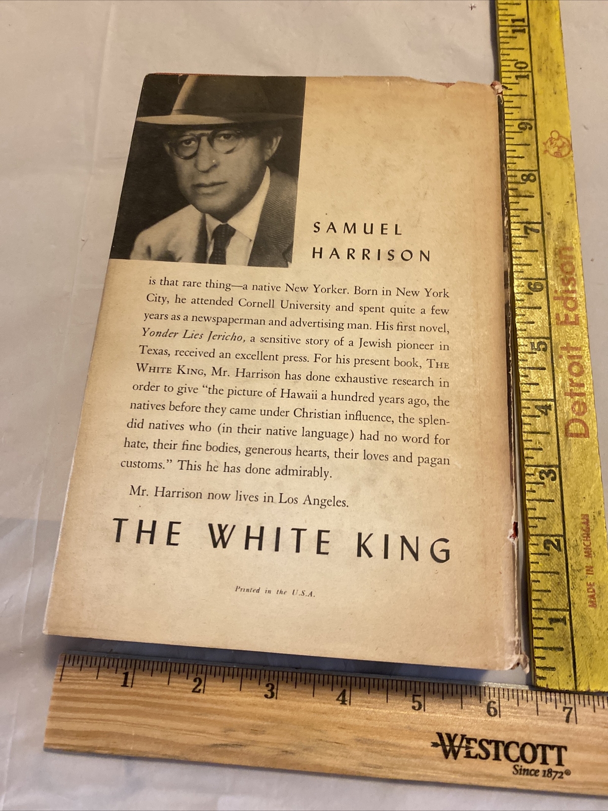 White King – Samuel Harrison (1950, 1st Edition, Hardcover, Dust Jacket, SIGNED)
