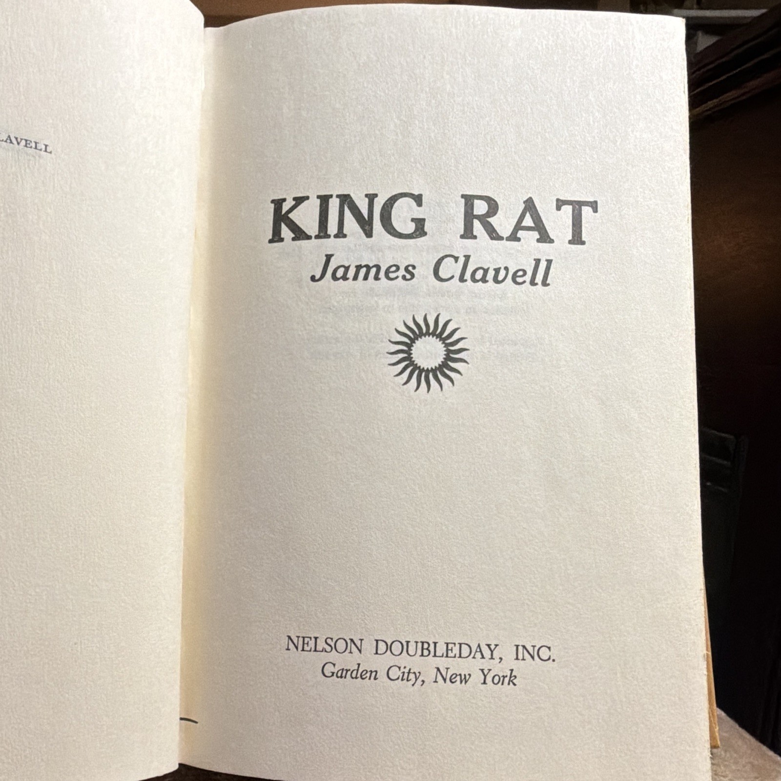 King Rat by James Clavell 1962 1st ed. Hardcover ; WWII Fiction