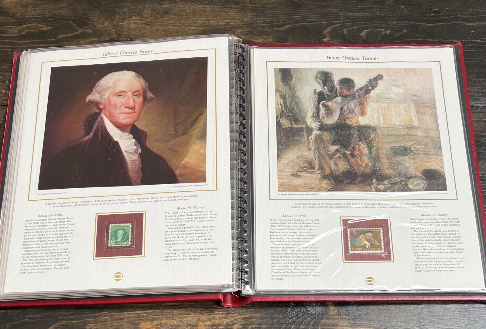 American Artist Stamp Panels – Complete Set ~ Stamp Book Collection