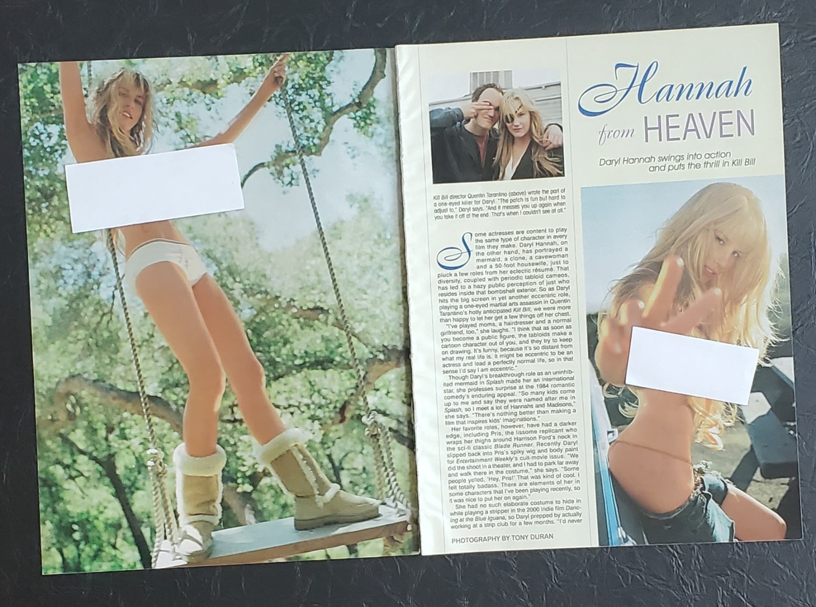 Playboy PICTORIAL ONLY – Actress DARYL HANNAH November, 2003 10 pages