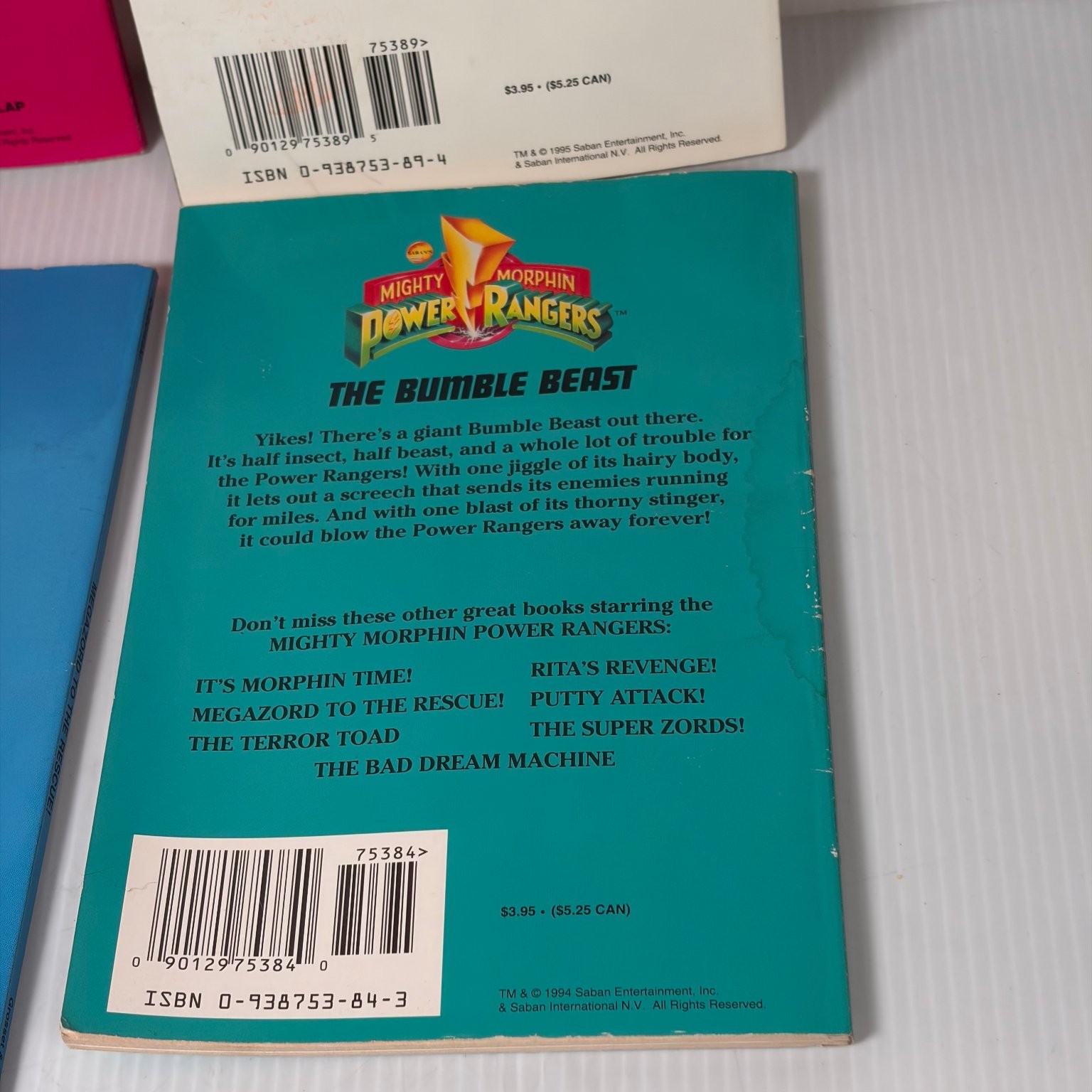Mighty Morphin Power Rangers 6 Book Lot 1995 Grosset & Dunlap Vintage Kids